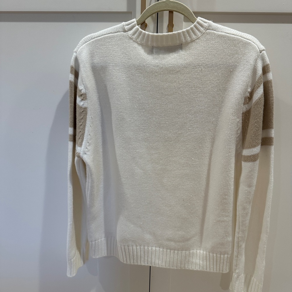 Runway Athletics LOVE Tennis Sweater - Camel & Off White - Picture 4 of 4